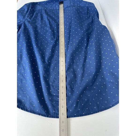 American‎ Eagle Men's Button Up Dress Shirt Classic Fit L Blue Geo 100% Cotton - Picture 13 of 13